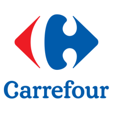 The Carrefour logo, client and partner of Equadis